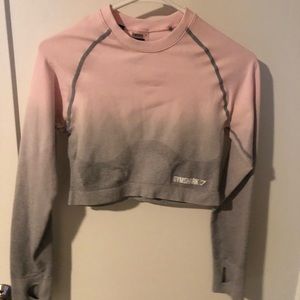 Gymshark ombré seamless cropped long sleeve